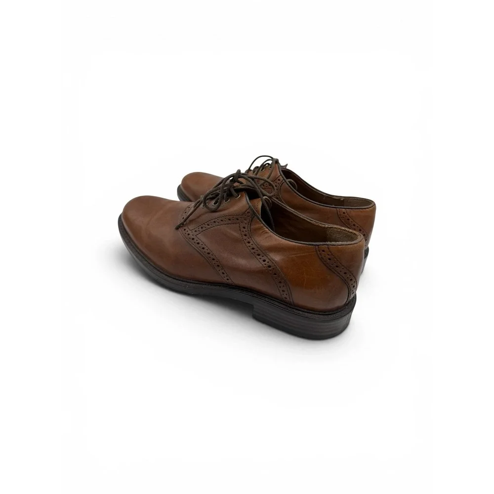 Johnston & Murphy Mens Tan Leather Saddle Oxford Dress Shoes Size 9.5 M